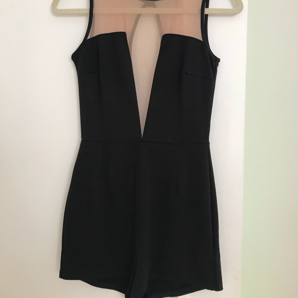Black see through romper